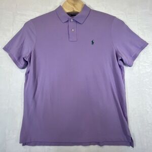 Polo Ralph Lauren Polo Shirt Golf Mens Size XL Cotton Lavender Purple pony logo
